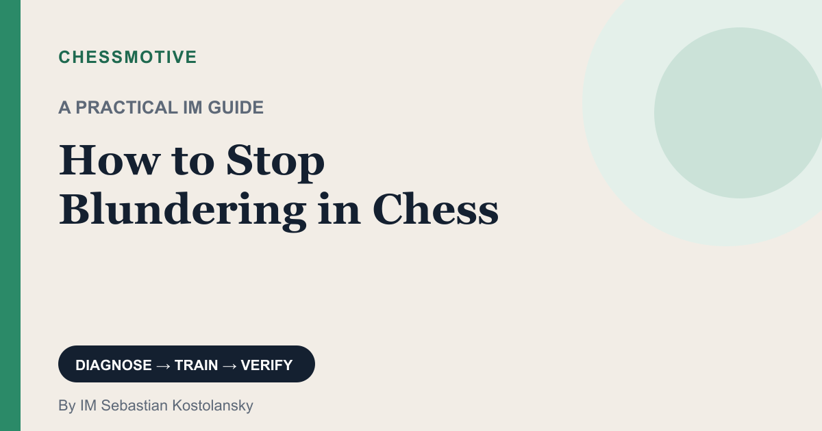 How to stop blundering in chess, an International Master guide from ChessMotive.